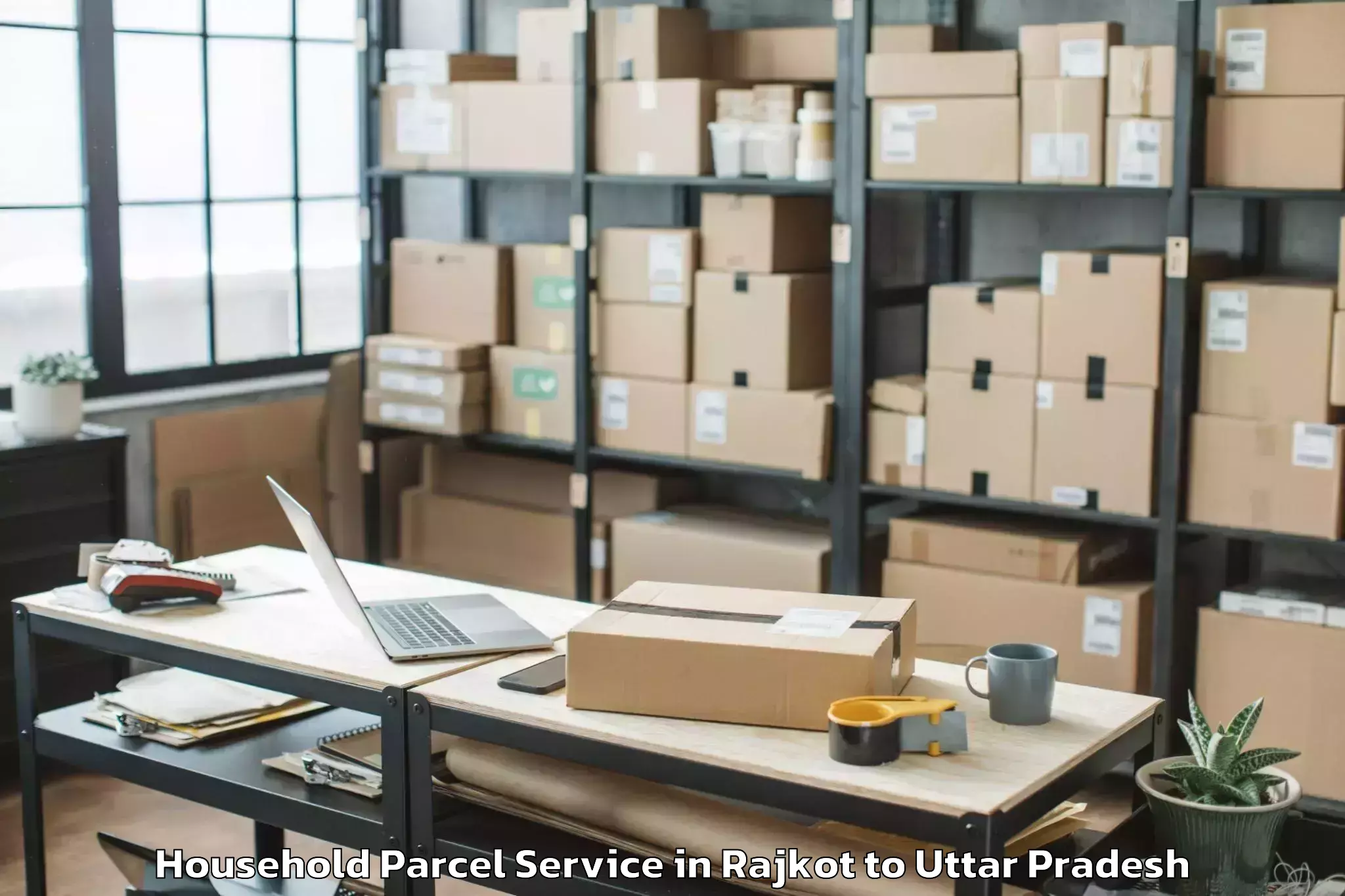 Comprehensive Rajkot to Umaro Mall Lucknow Household Parcel